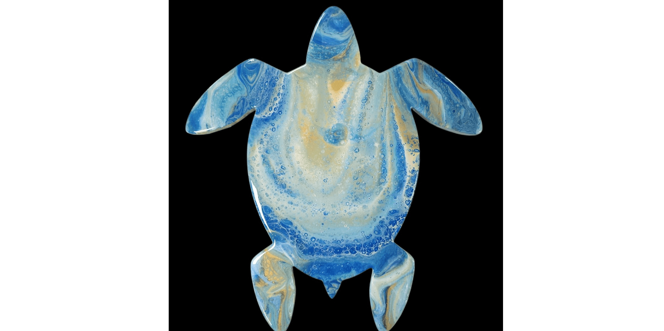 Sea Turtle Fluid Art Acrylic Pour